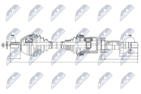 Полуось NTY NPW-VV-039