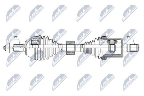 Полуось NTY NPW-VV-040