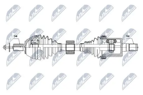 Напіввісь NTY NPW-VV-040