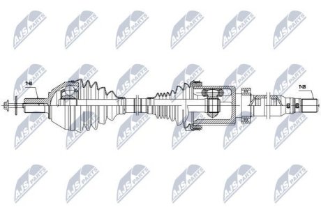 Полуось NTY NPW-VV-042