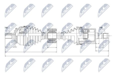 Полуось NTY NPW-VV-043