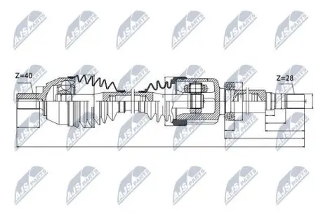 Піввісь NTY NPW-VV-044