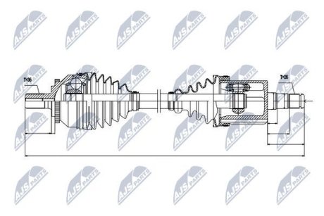 ПОЛУОСЬ NTY NPW-VV-045