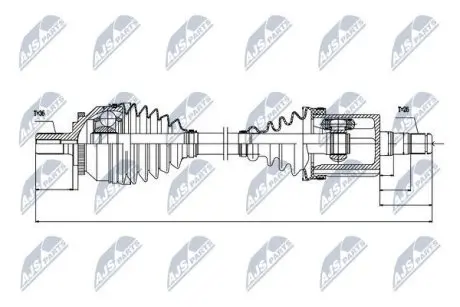 Піввісь NTY NPW-VV-045