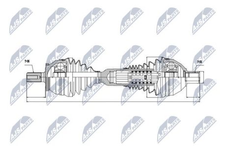 Напіввісь NTY NPW-VV-047