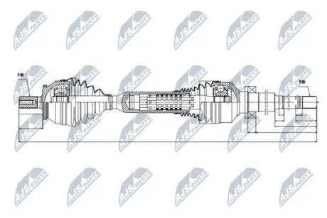 Напіввісь NTY NPW-VV-049