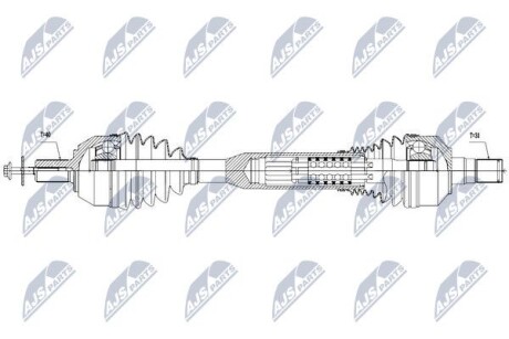 ПОЛУОСЬ NTY NPW-VV-054