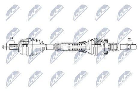 Полуось NTY NPW-VV-056