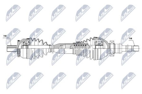 ПОЛУОСЬ NTY NPW-VV-060