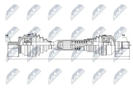 Полуось NTY NPW-VV-061