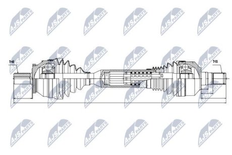 Напіввісь NTY NPW-VV-063