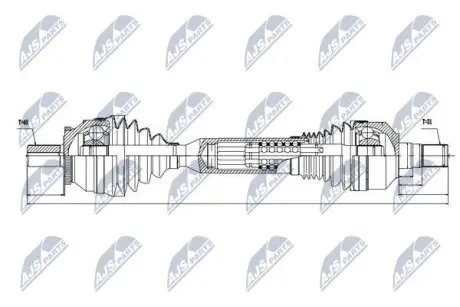Полуось NTY NPW-VV-063 (фото 1)