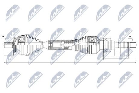 Полуось NTY NPW-VV-064