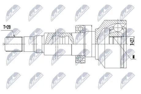 ШРУС / Шарнир равных угловых скоростей NTY NPW-VV-096