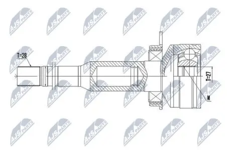 ШРУС / Шарнир равных угловых скоростей NTY NPW-VV-100