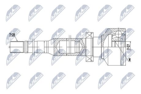 Шарнир равных угловых скоростей NTY NPW-VV-102