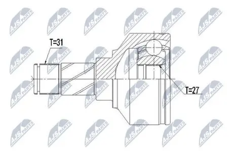 ШРУС / Шарнир равных угловых скоростей NTY NPW-VV-106