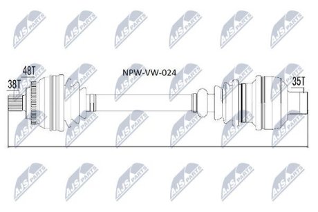 Напіввісь NTY NPW-VW-024