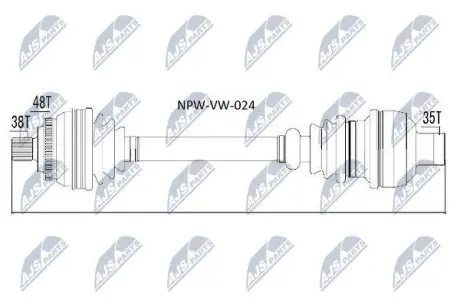 Напіввісь NTY NPW-VW-024