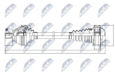 Полуось NTY NPW-VW-032