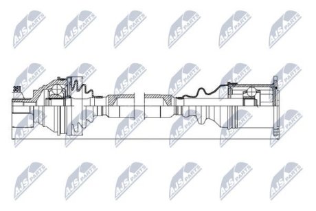 ПОЛУОСЬ NTY NPW-VW-038