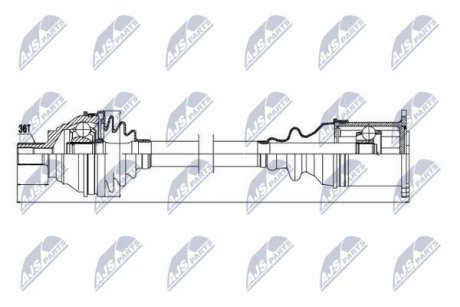 ПОЛУОСЬ NTY NPW-VW-039