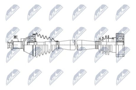 Полуось NTY NPW-VW-056