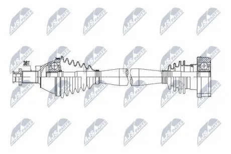 Напіввісь NTY NPW-VW-056