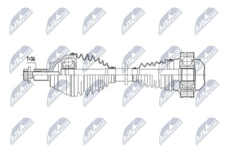 Полуось NTY NPW-VW-063