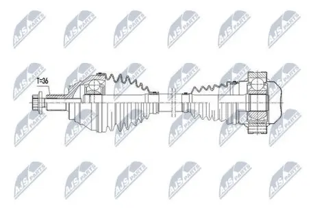 Полуось NTY NPW-VW-063