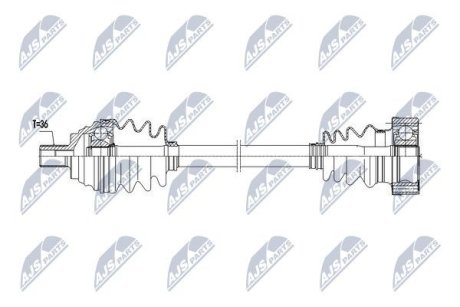 Полуось NTY NPW-VW-067