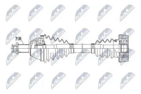 Піввісь NTY NPW-VW-069