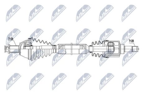 Полуось NTY NPW-VW-071