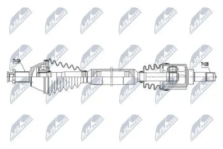 Напіввісь NTY NPW-VW-071