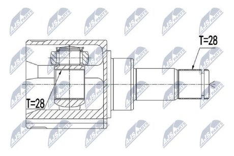 Шарнир равных угловых скоростей NTY NPW-VW-072