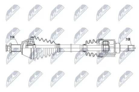 Напіввісь NTY NPW-VW-073