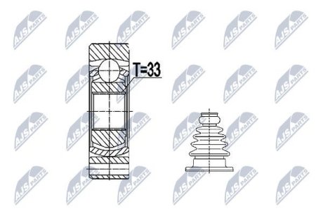 Шарнир равных угловых скоростей NTY NPW-VW-074