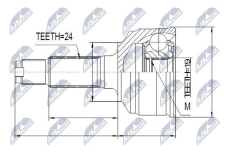 Шарнир равных угловых скоростей NTY NPZ-DA-012