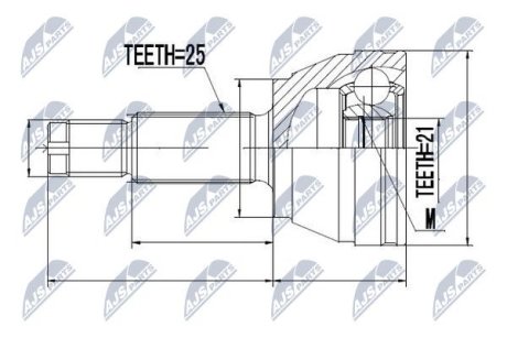 Шарнир равных угловых скоростей NTY NPZ-FR-014