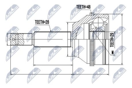 Шарнир равных угловых скоростей NTY NPZ-FR-032