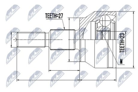 Шарнір рівних кутових швидкостей NTY NPZ-FR-049