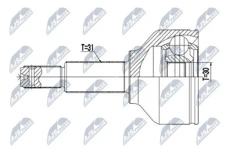 ШРУС / Шарнір рівних кутових швидкостей NTY NPZ-FR-053