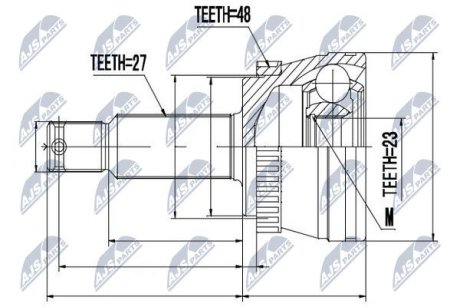 Шарнір рівних кутових швидкостей NTY NPZ-HY-528