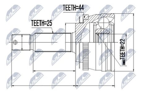 Шарнир равных угловых скоростей NTY NPZ-HY-540