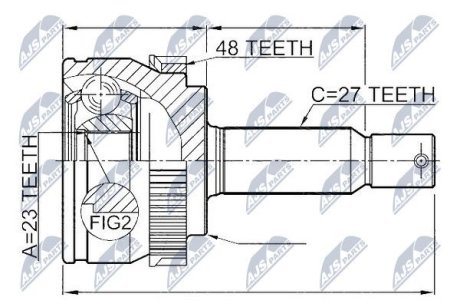 Шарнір рівних кутових швидкостей NTY NPZ-HY-547