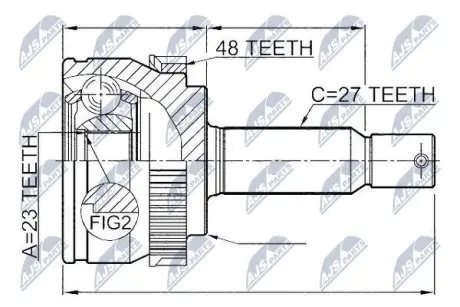 ШРУС / Шарнир равных угловых скоростей NTY NPZ-HY-547