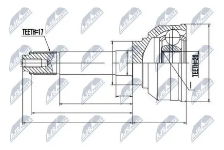 ШРУС / Шарнір рівних кутових швидкостей NTY NPZ-IS-002