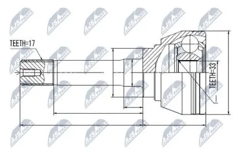 ШРУС / Шарнір рівних кутових швидкостей NTY NPZ-IS-008