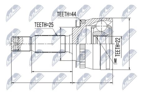 Шарнир равных угловых скоростей NTY NPZ-KA-312