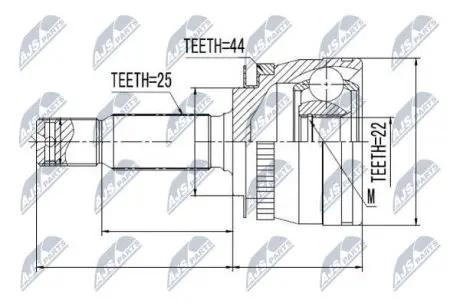 ШРУС / Шарнир равных угловых скоростей NTY NPZ-KA-312